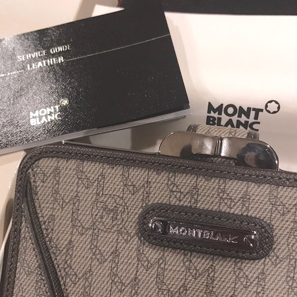 Montblanc women's new leather wallet, super classy